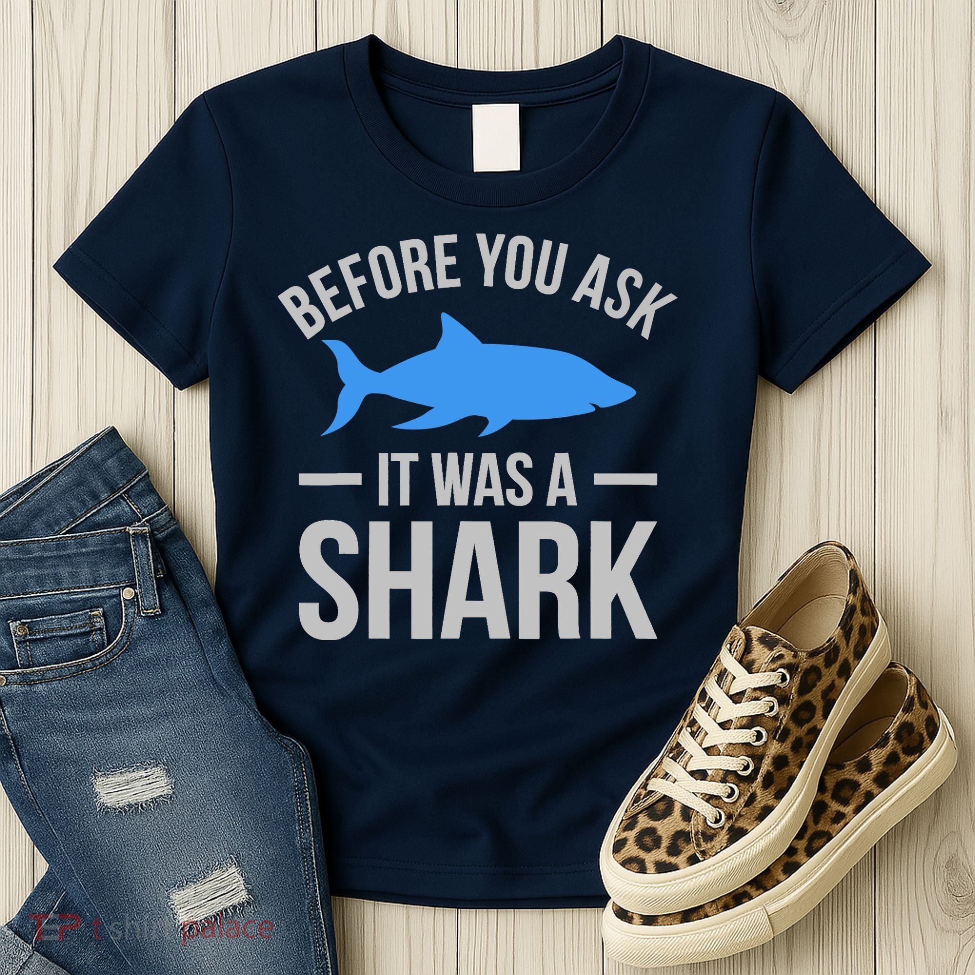 It Was A Shark Funny Amputee Prosthetic Surgery Graphic Women's T-Shirt