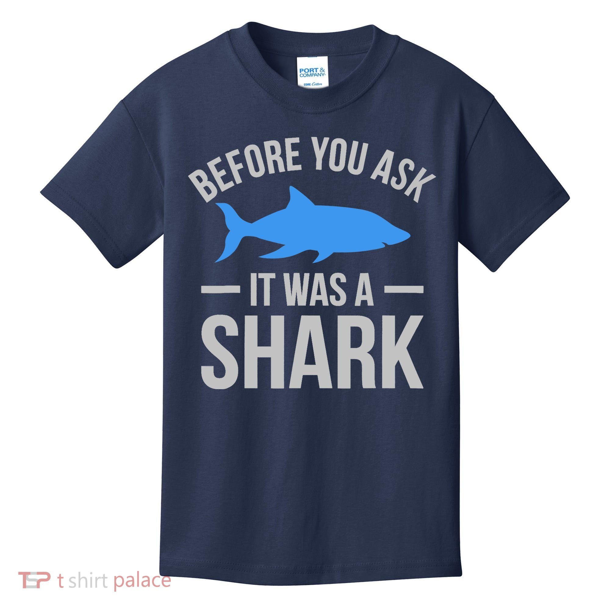 It Was A Shark Funny Amputee Prosthetic Surgery Graphic Kids T-Shirt