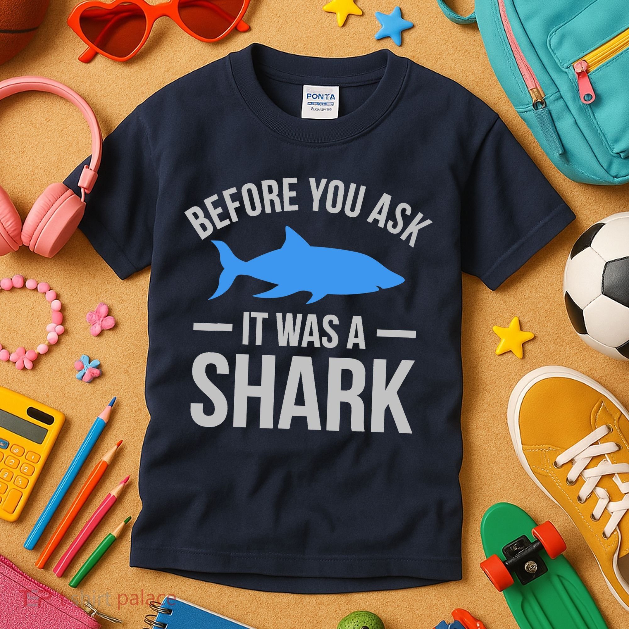 It Was A Shark Funny Amputee Prosthetic Surgery Graphic Kids T-Shirt