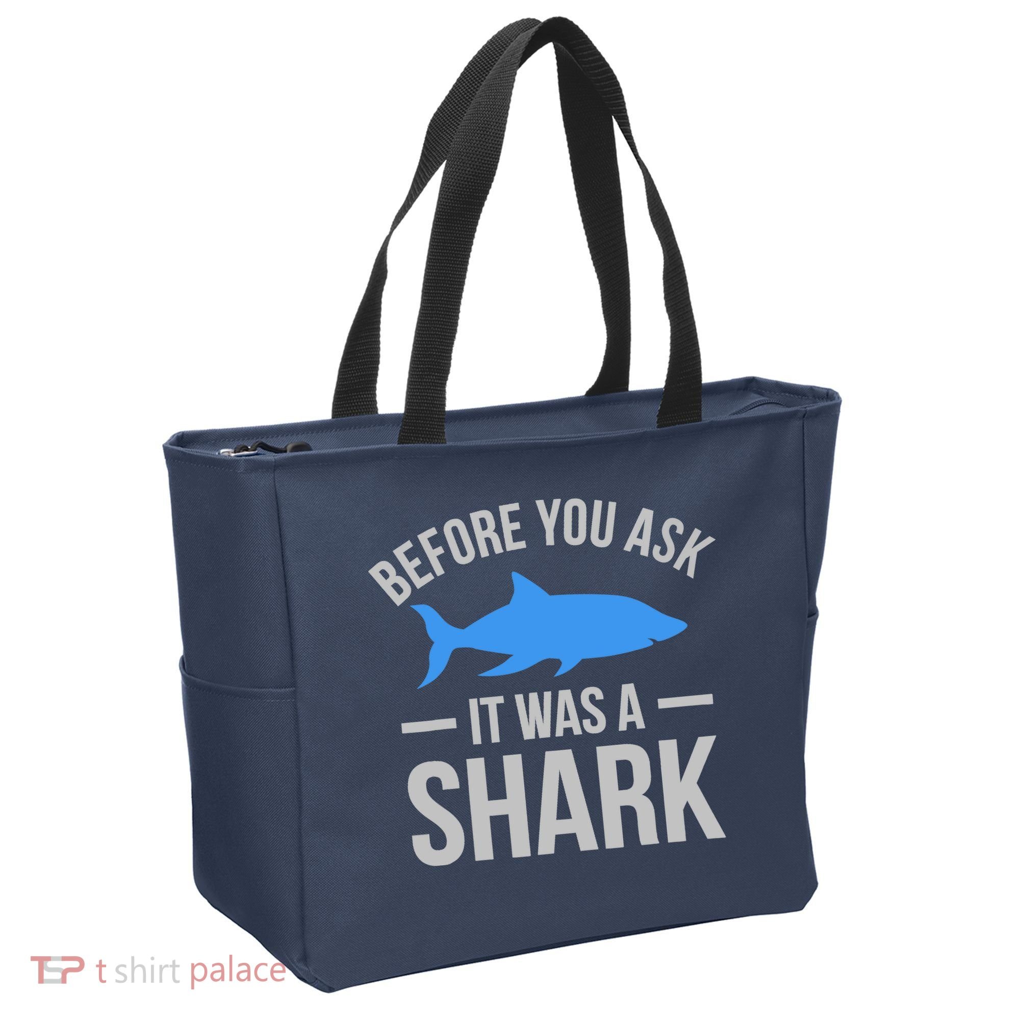 It Was A Shark Funny Amputee Prosthetic Surgery Graphic Tote Bag