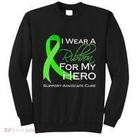 I Wear A Green For My Hero Bone Marrow Awareness Sweatshirt thumb 0