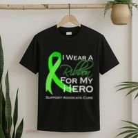 I Wear A Green For My Hero Bone Marrow Awareness T-Shirt thumb 2