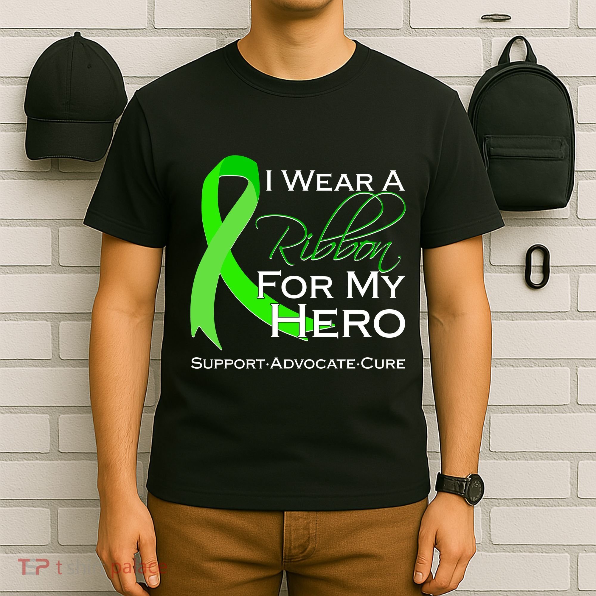I Wear A Green For My Hero Bone Marrow Awareness T-Shirt