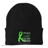 I Wear A Green For My Hero Bone Marrow Awareness Beanie thumb 0