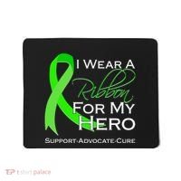 I Wear A Green For My Hero Bone Marrow Awareness Mousepad thumb 0