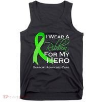 I Wear A Green For My Hero Bone Marrow Awareness Tank Top thumb 0