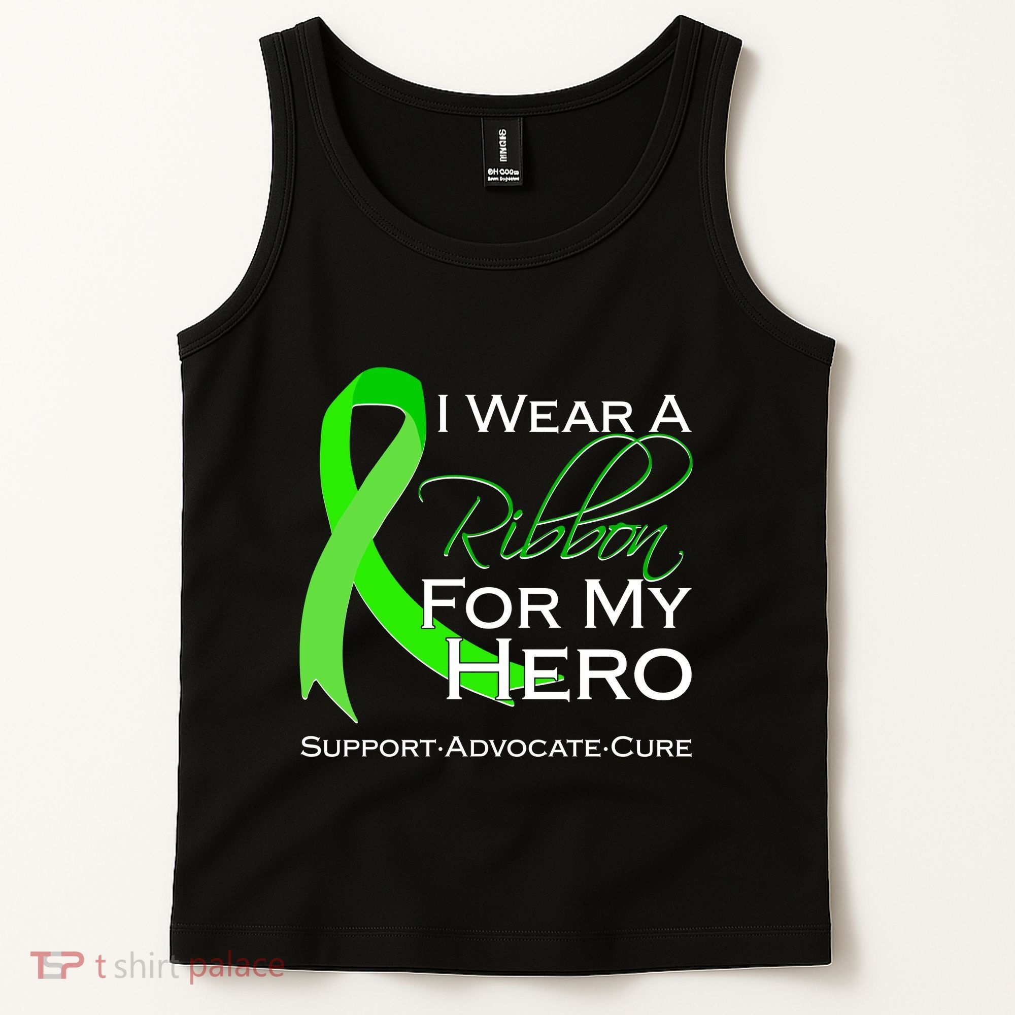 I Wear A Green For My Hero Bone Marrow Awareness Tank Top