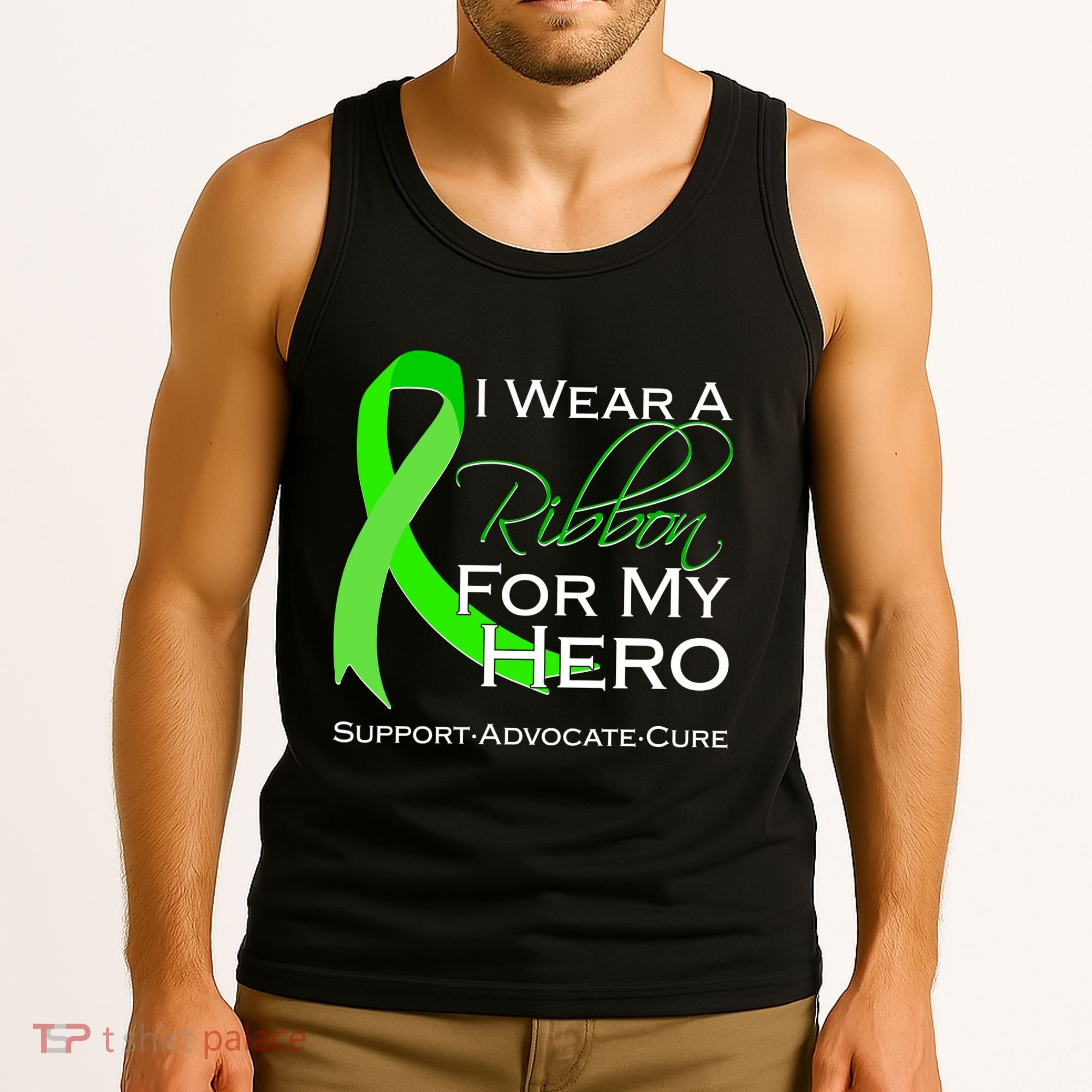 I Wear A Green For My Hero Bone Marrow Awareness Tank Top
