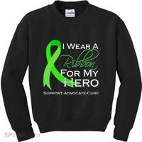 I Wear A Green For My Hero Bone Marrow Awareness Kids Sweatshirt thumb 0