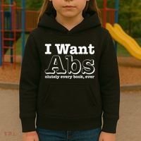 I Want Abs Olutely Every Books Ever Kids Hoodie thumb 3