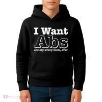 I Want Abs Olutely Every Books Ever Kids Hoodie thumb 4