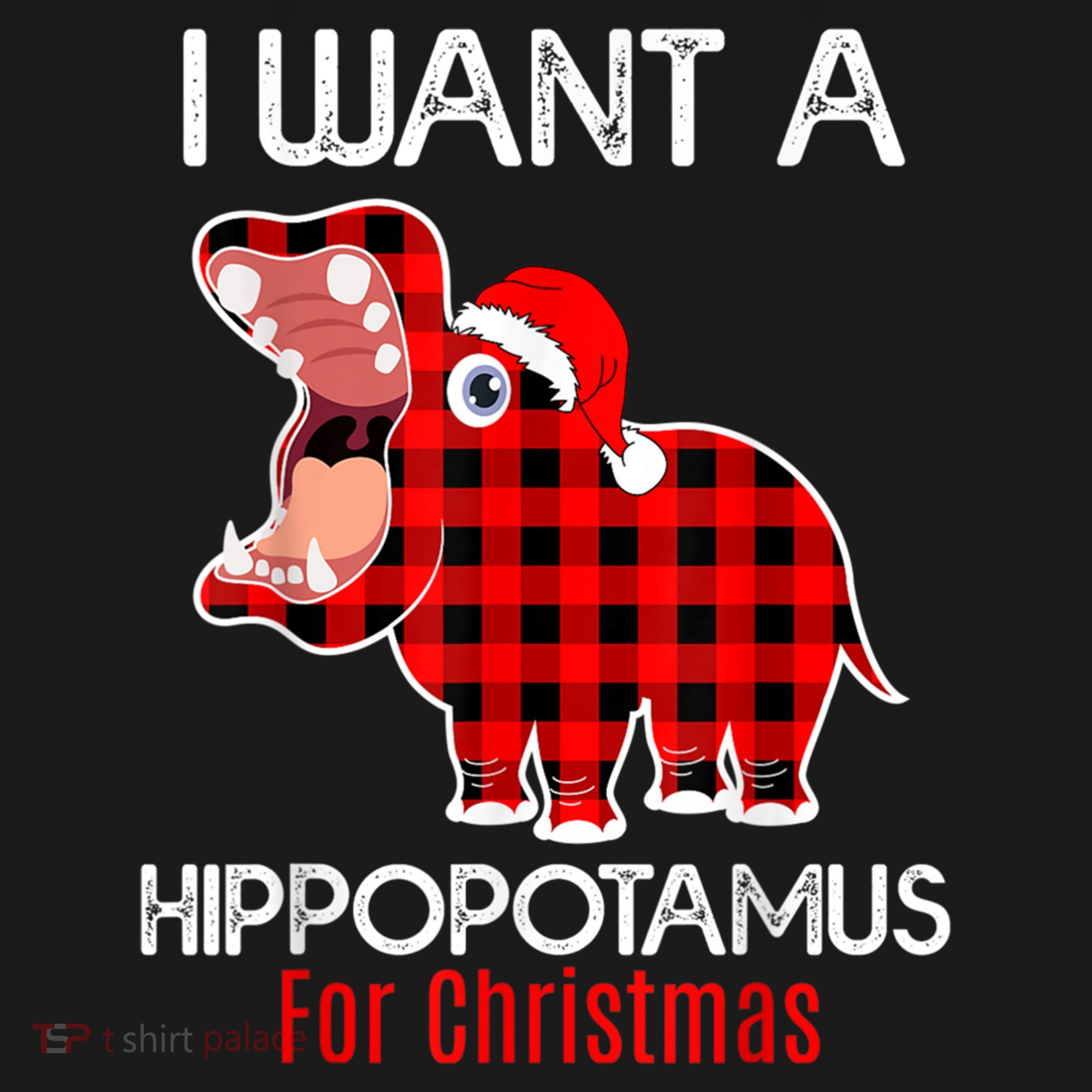 I Want A Hippopotamus For Christmas Plaid Hippo Pajamas Xmas Gift Women's Hoodie
