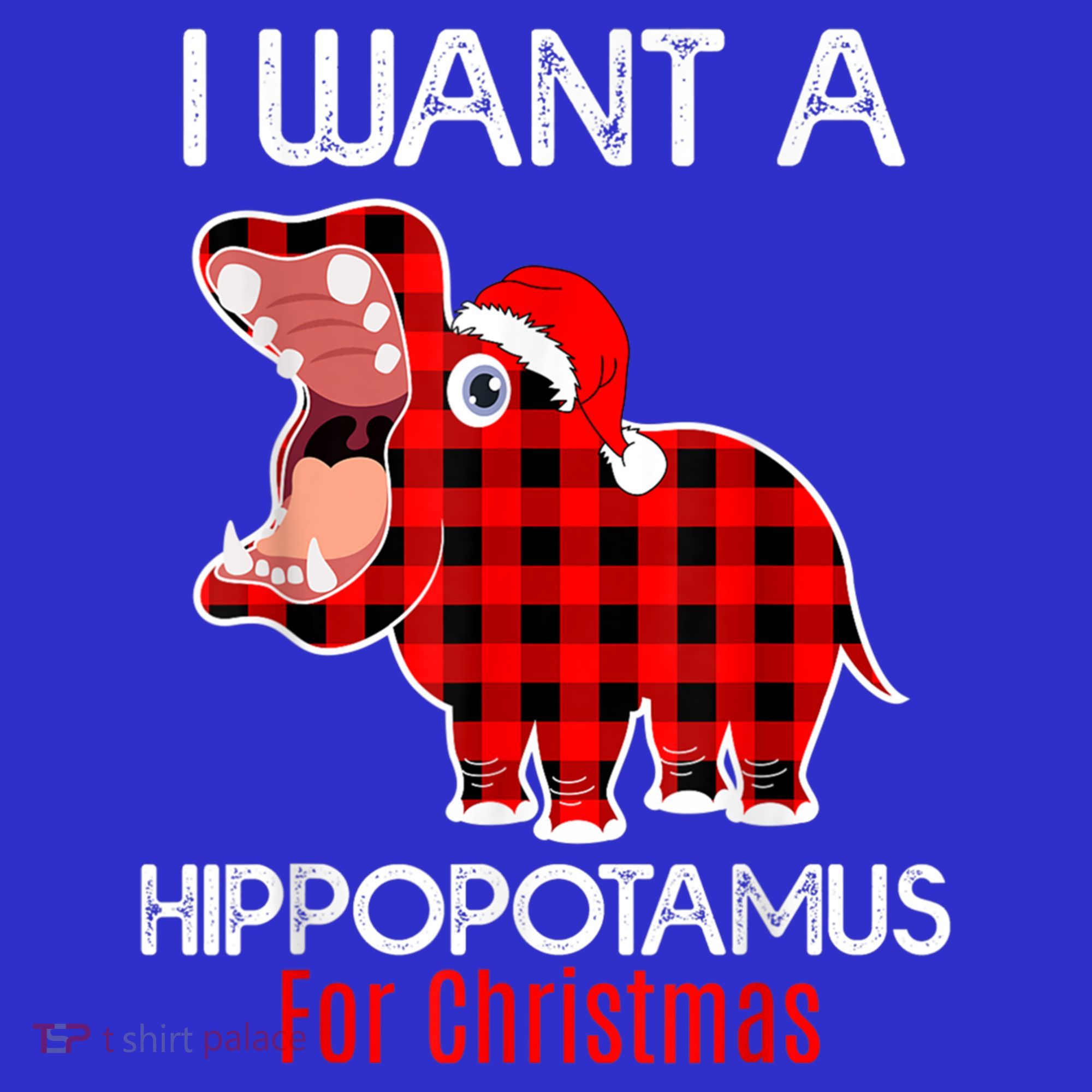 I Want A Hippopotamus For Christmas Plaid Hippo Pajamas Xmas Gift Hoodie
