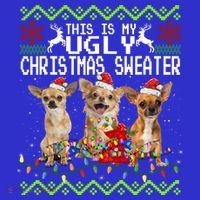 I Want A Chihuahua For Christmas Ugly Sweater Dog Xmasoutfit Cool Gift T-Shirt thumb 7