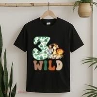 Im Wild And 3 Birthday Safari Jungle Zoo 3rd Bday Three Gift T-Shirt thumb 2