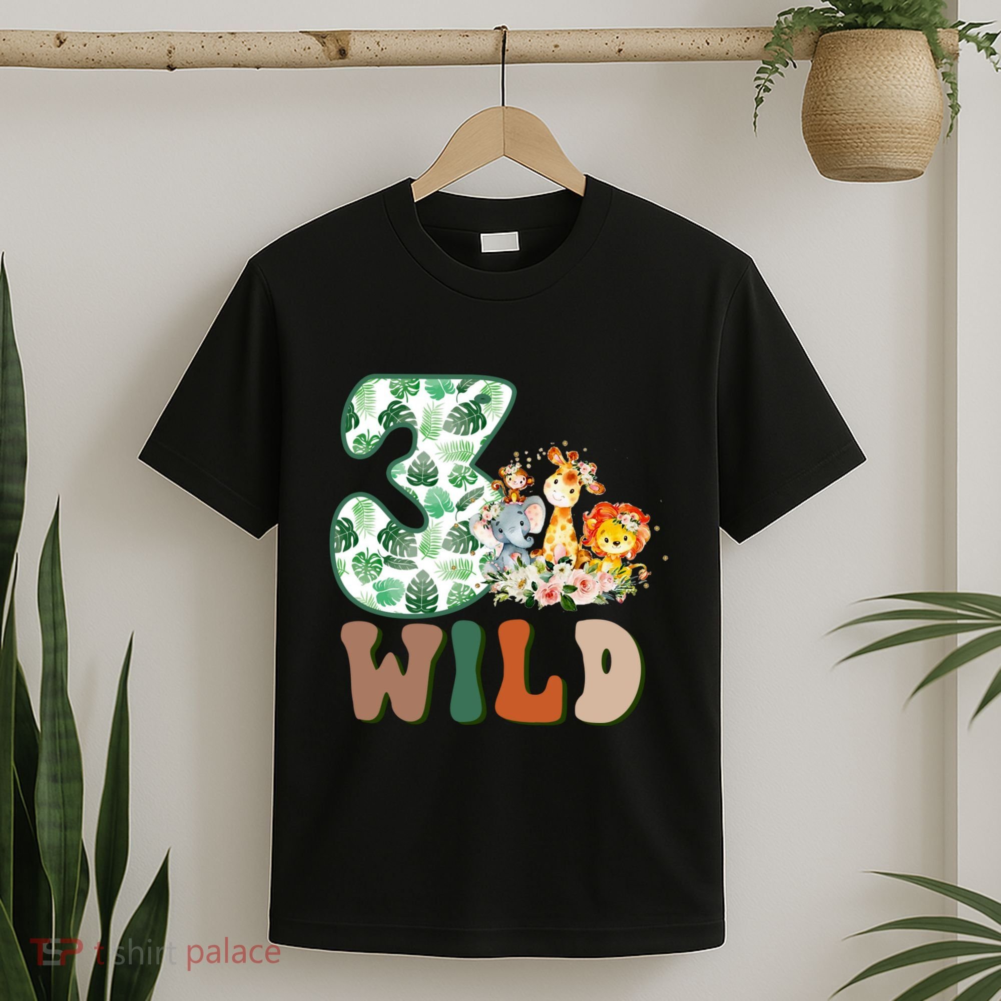 Im Wild And 3 Birthday Safari Jungle Zoo 3rd Bday Three Gift T-Shirt