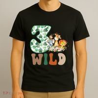 Im Wild And 3 Birthday Safari Jungle Zoo 3rd Bday Three Gift T-Shirt thumb 3