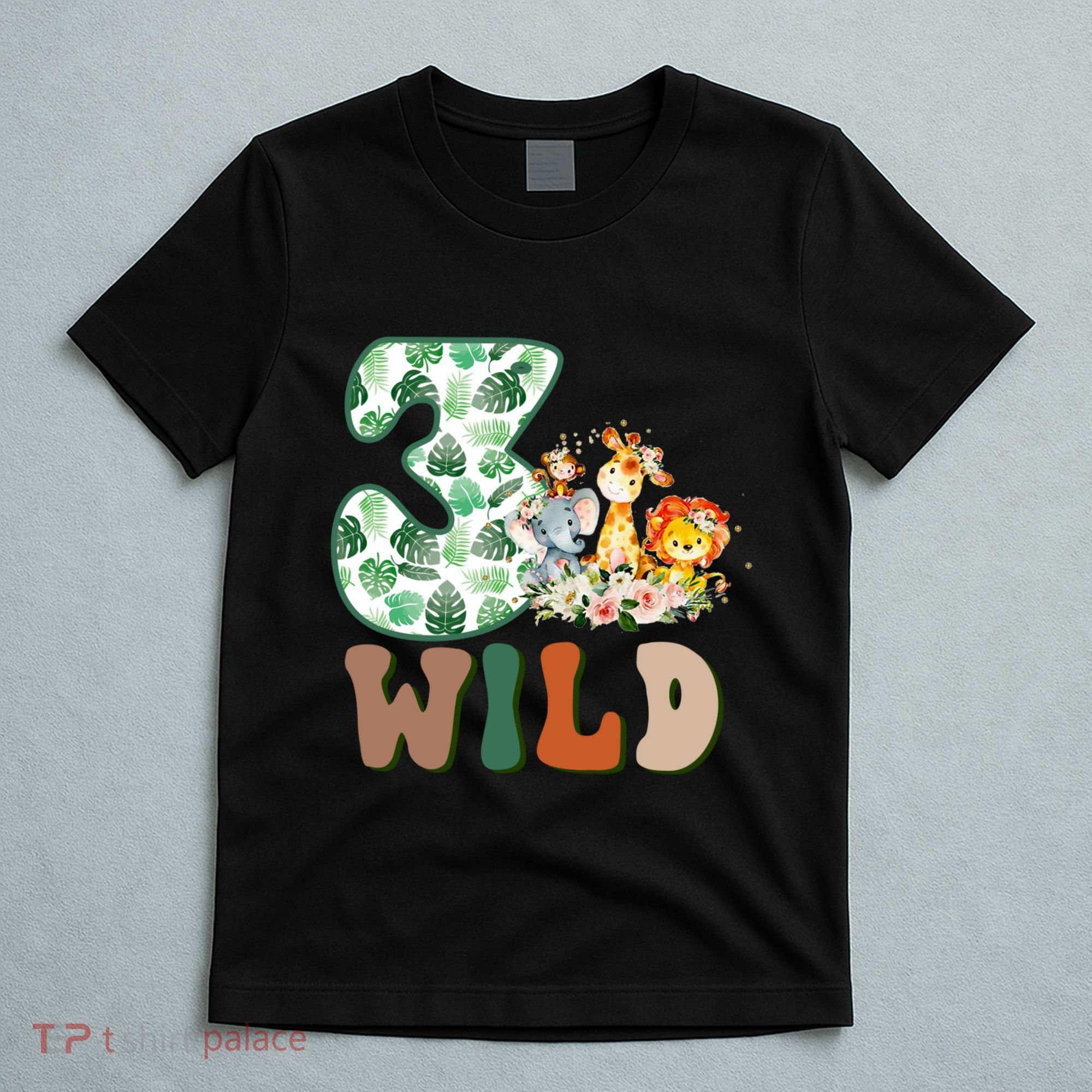 Im Wild And 3 Birthday Safari Jungle Zoo 3rd Bday Three Gift T-Shirt