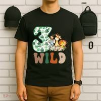 Im Wild And 3 Birthday Safari Jungle Zoo 3rd Bday Three Gift T-Shirt thumb 6