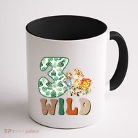 Im Wild And 3 Birthday Safari Jungle Zoo 3rd Bday Three Gift Coffee Mug thumb 1