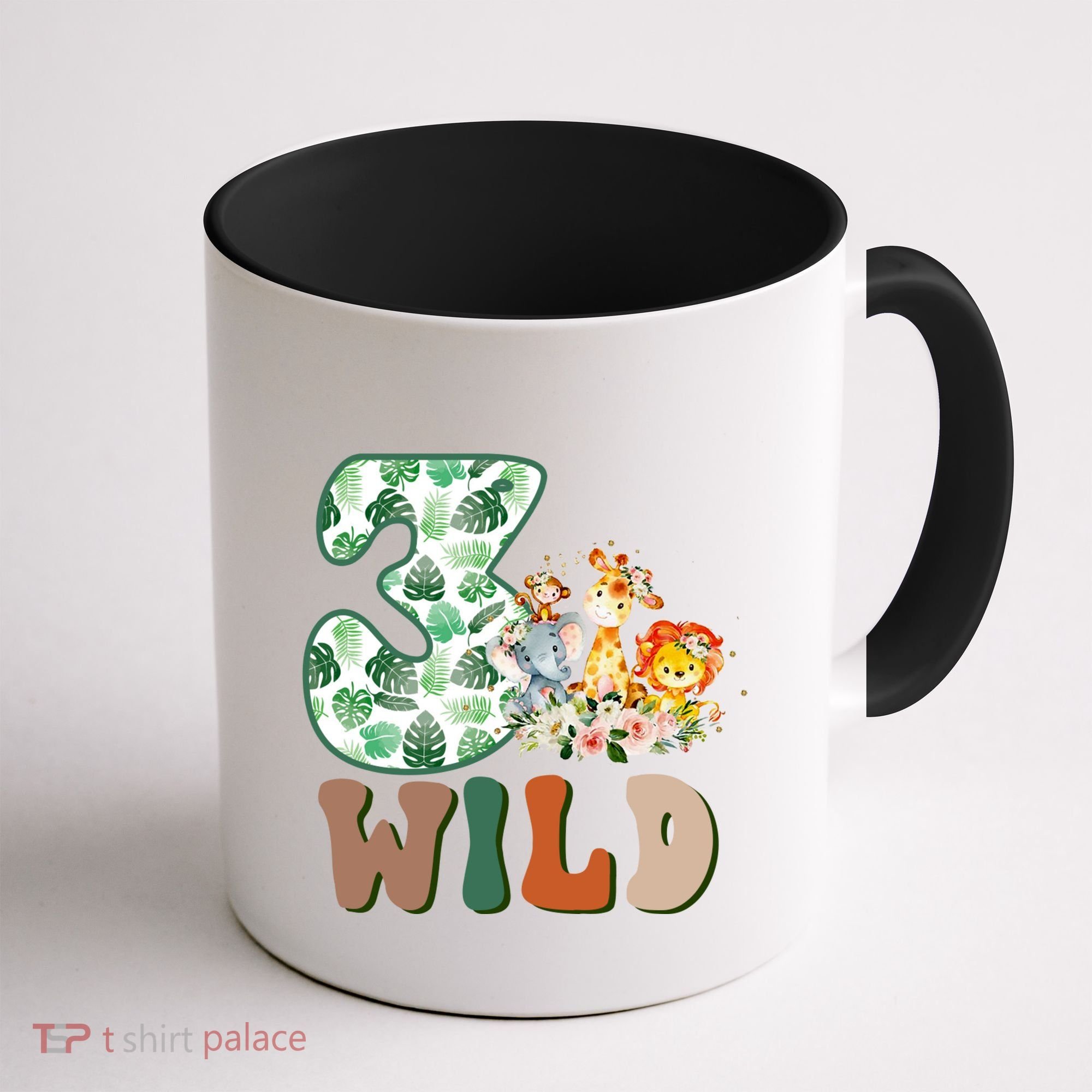Im Wild And 3 Birthday Safari Jungle Zoo 3rd Bday Three Gift Coffee Mug