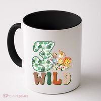Im Wild And 3 Birthday Safari Jungle Zoo 3rd Bday Three Gift Coffee Mug thumb 0