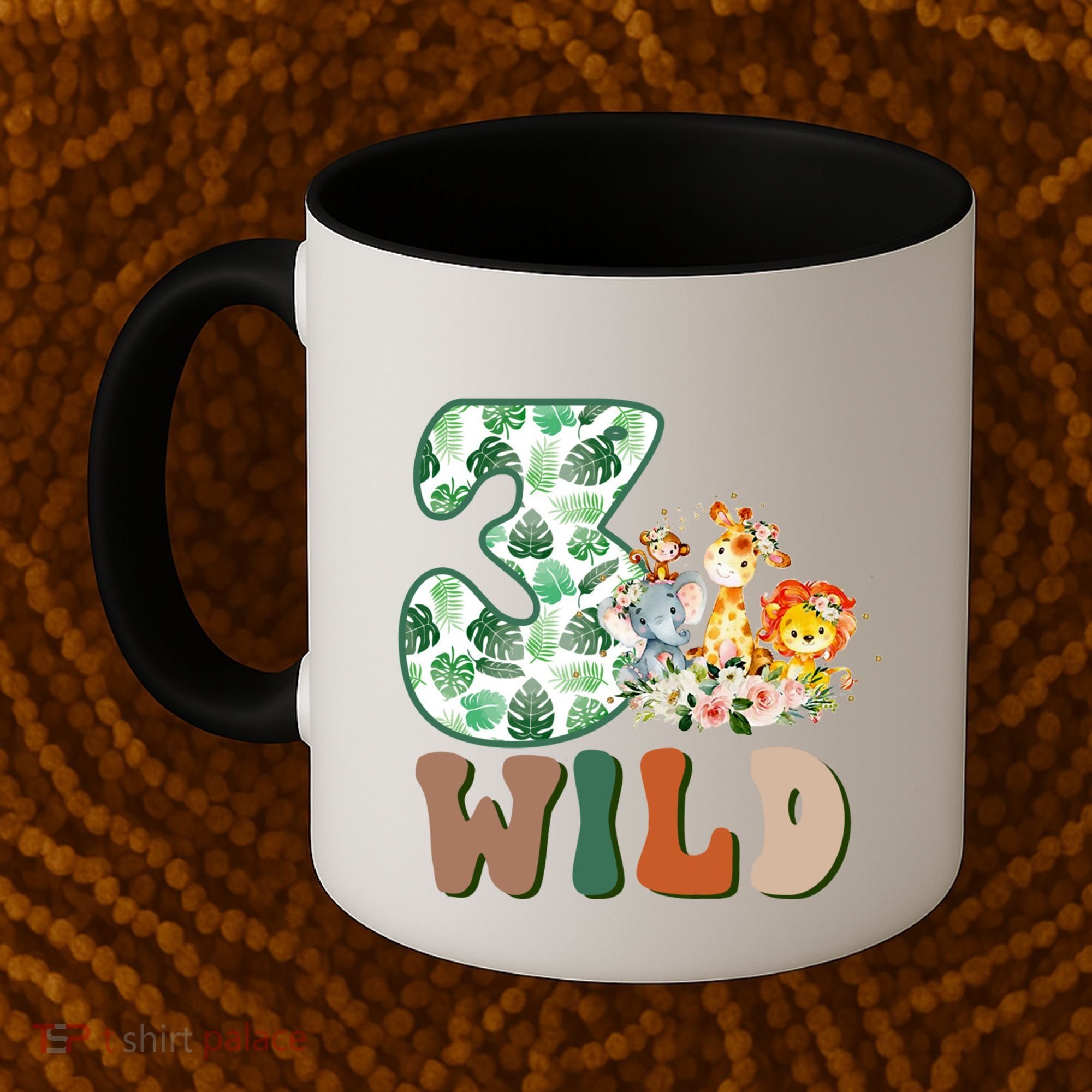 Im Wild And 3 Birthday Safari Jungle Zoo 3rd Bday Three Gift Coffee Mug