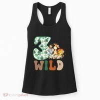 Im Wild And 3 Birthday Safari Jungle Zoo 3rd Bday Three Gift Women's Tank Top thumb 0