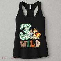 Im Wild And 3 Birthday Safari Jungle Zoo 3rd Bday Three Gift Women's Tank Top thumb 3