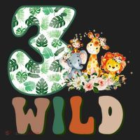 Im Wild And 3 Birthday Safari Jungle Zoo 3rd Bday Three Gift Hat thumb 2