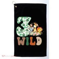 Im Wild And 3 Birthday Safari Jungle Zoo 3rd Bday Three Gift Golf Towel thumb 0