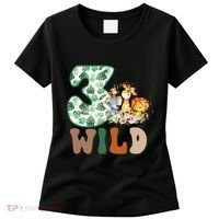 Im Wild And 3 Birthday Safari Jungle Zoo 3rd Bday Three Gift Women's T-Shirt thumb 0
