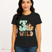 Im Wild And 3 Birthday Safari Jungle Zoo 3rd Bday Three Gift Women's T-Shirt thumb 4