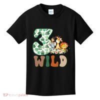 Im Wild And 3 Birthday Safari Jungle Zoo 3rd Bday Three Gift Kids T-Shirt thumb 0