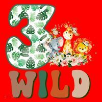 Im Wild And 3 Birthday Safari Jungle Zoo 3rd Bday Three Gift Santa Hat thumb 1