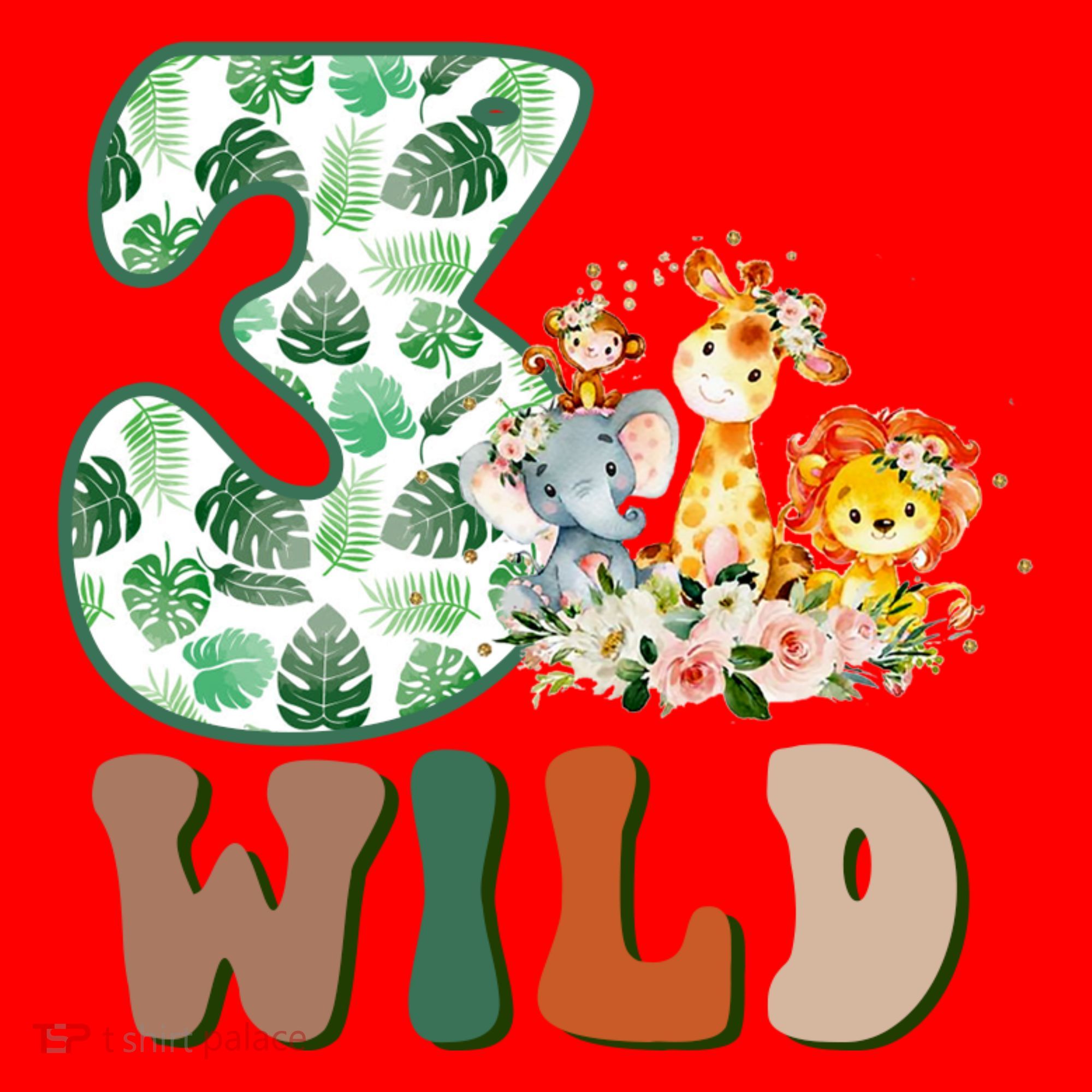 Im Wild And 3 Birthday Safari Jungle Zoo 3rd Bday Three Gift Santa Hat