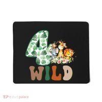 Im Wild And 4 Birthday Safari Jungle Zoo 4th Bday Fourth Gift Mousepad thumb 0