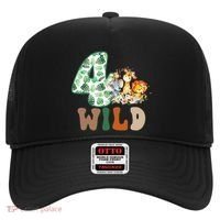 Im Wild And 4 Birthday Safari Jungle Zoo 4th Bday Fourth Gift Hat thumb 0