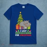 I Want A Hippopotamus For Christmas Xmas Hippo Funny Gift T-Shirt thumb 5