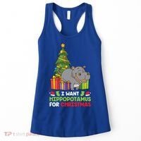 I Want A Hippopotamus For Christmas Xmas Hippo Funny Gift Women's Tank Top thumb 0