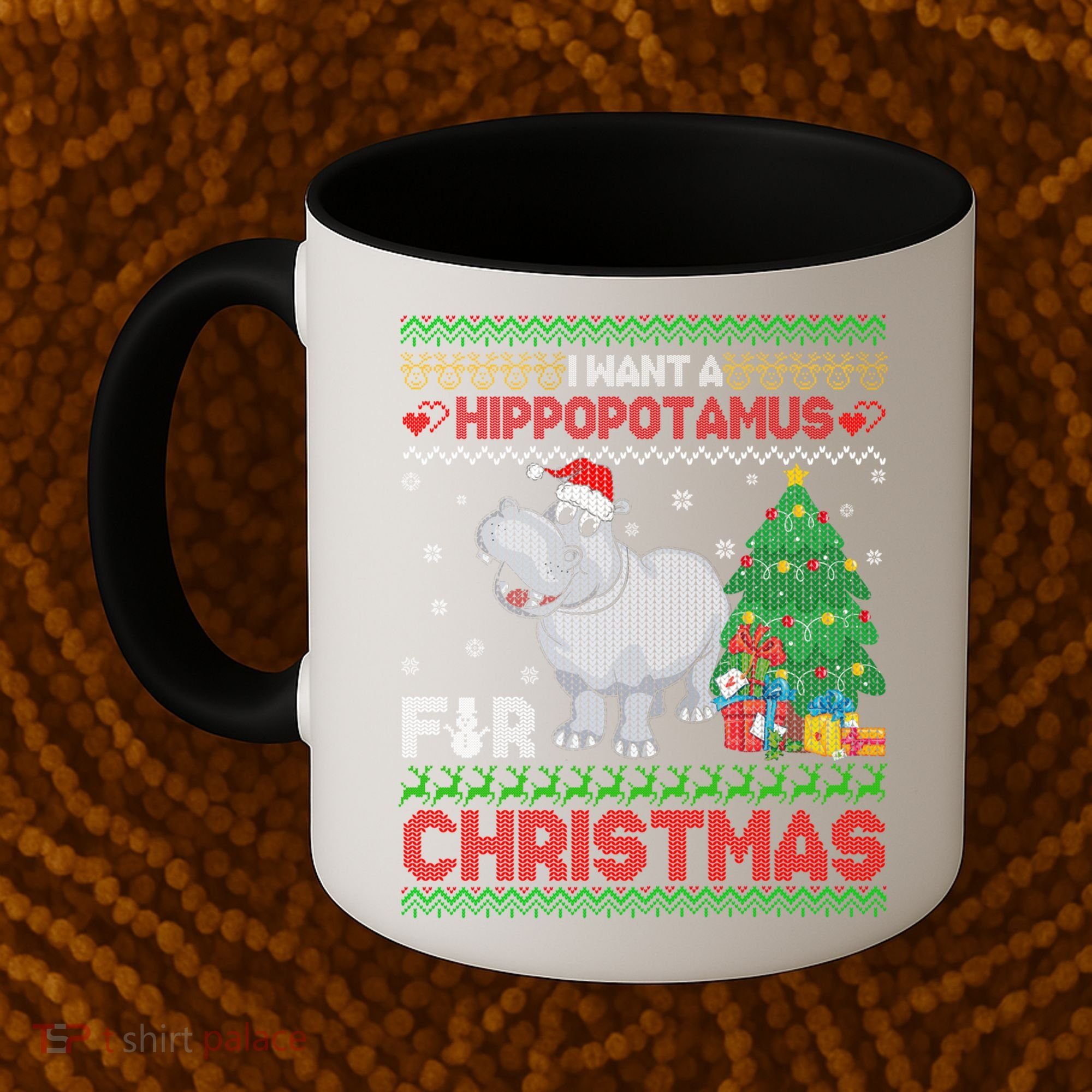 I Want A Hippopotamus For Christmas Hippo Pajamas Ugly Gift Coffee Mug