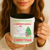 I Want A Hippopotamus For Christmas Hippo Pajamas Ugly Gift Coffee Mug thumb 3