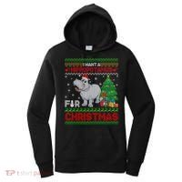 I Want A Hippopotamus For Christmas Hippo Pajamas Ugly Gift Women's Hoodie thumb 0