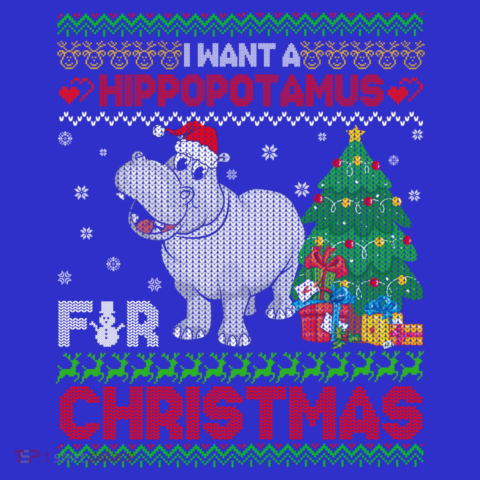 I Want A Hippopotamus For Christmas Hippo Pajamas Ugly Gift Women's Tank Top