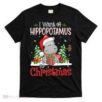 I Want A Hippopotamus For Christmas Xmas Hippo T-Shirt thumb 0