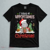 I Want A Hippopotamus For Christmas Xmas Hippo T-Shirt thumb 5