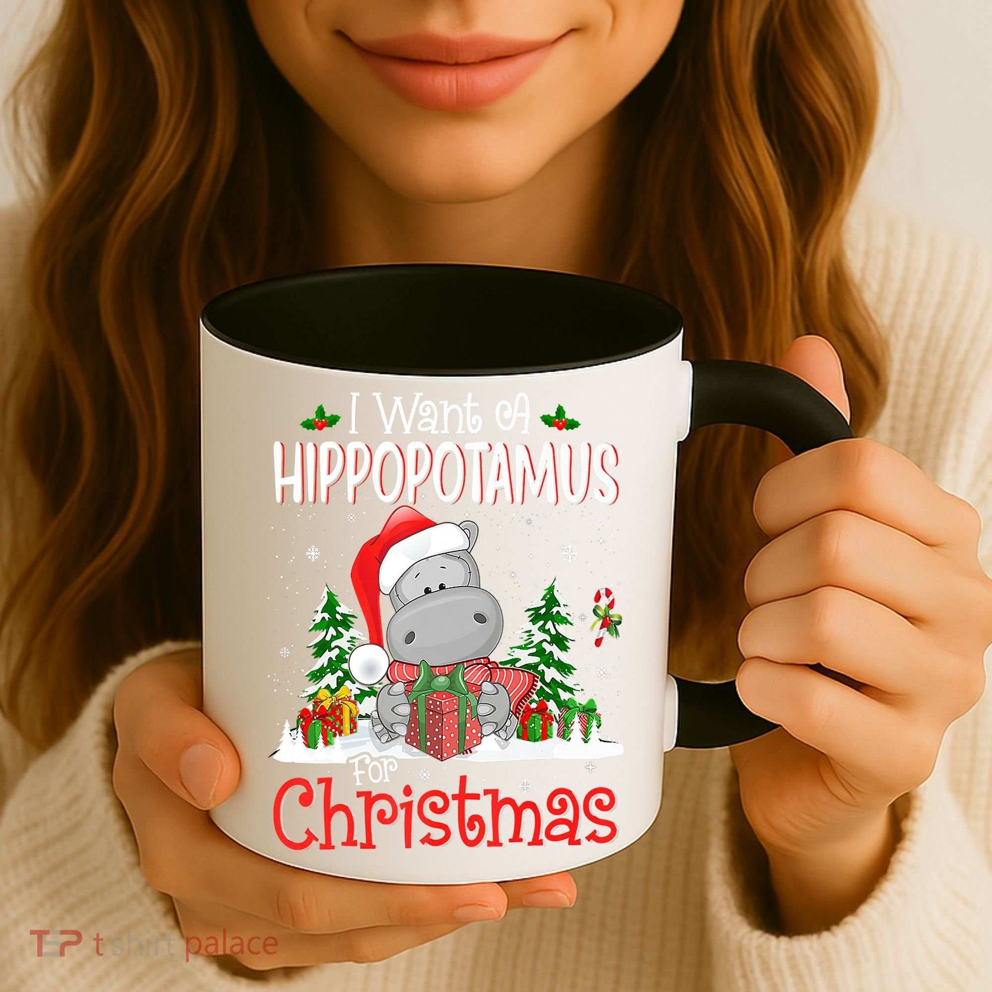 I Want A Hippopotamus For Christmas Xmas Hippo Coffee Mug
