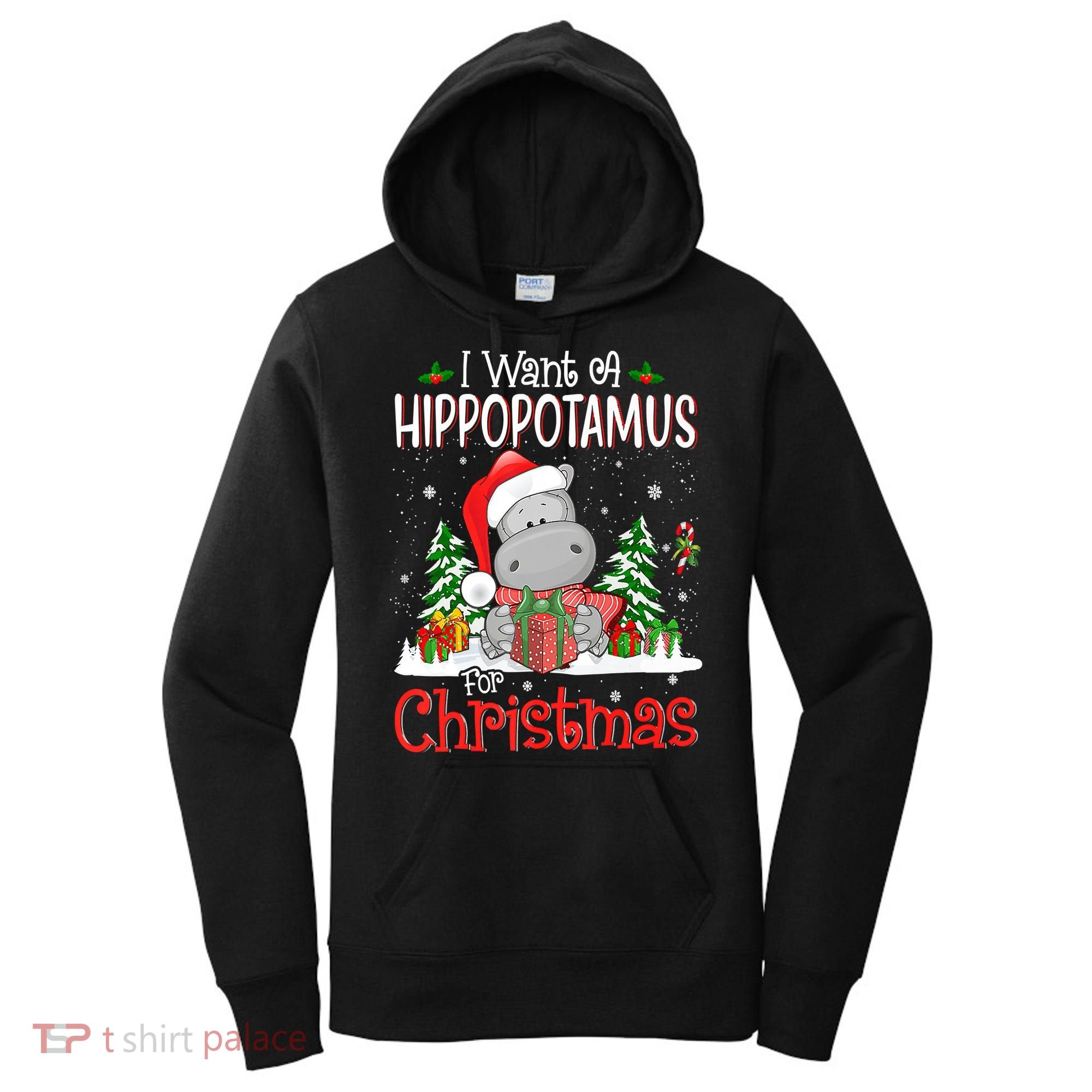 I Want A Hippopotamus For Christmas Xmas Hippo Women's Hoodie
