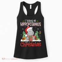 I Want A Hippopotamus For Christmas Xmas Hippo Women's Tank Top thumb 0