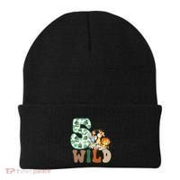 Im Wild And 5 Birthday Safari Jungle Zoo 5th Bday Fifth Gift Beanie thumb 0